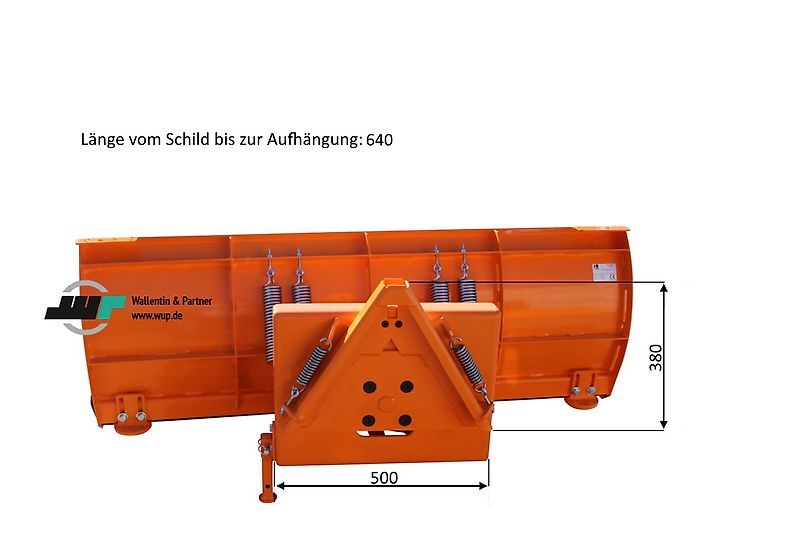 www.wupodo.de - Wallentin & Partner GmbH Schneeräumschild - Schneeschiebeschild 1,20 m hydraulisch