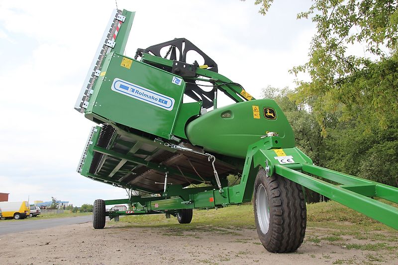 Rolmako Zweiradwagen (starre Deichsel mit Stützrad) Transportwagen für Schneidwerke für Claas, John Deere, New Holland
