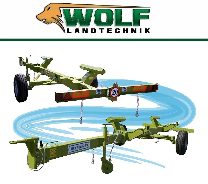Rolmako Zweiradwagen (starre Deichsel mit Stützrad) Transportwagen für Schneidwerke für Claas, John Deere, New Holland