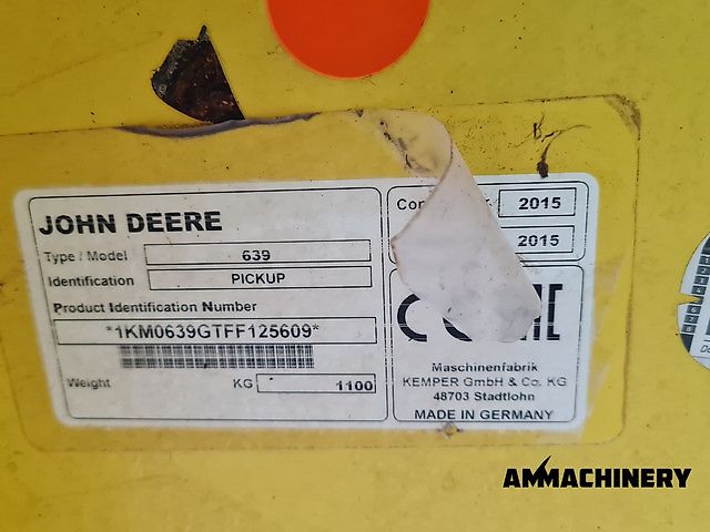 John Deere 639 pick-up