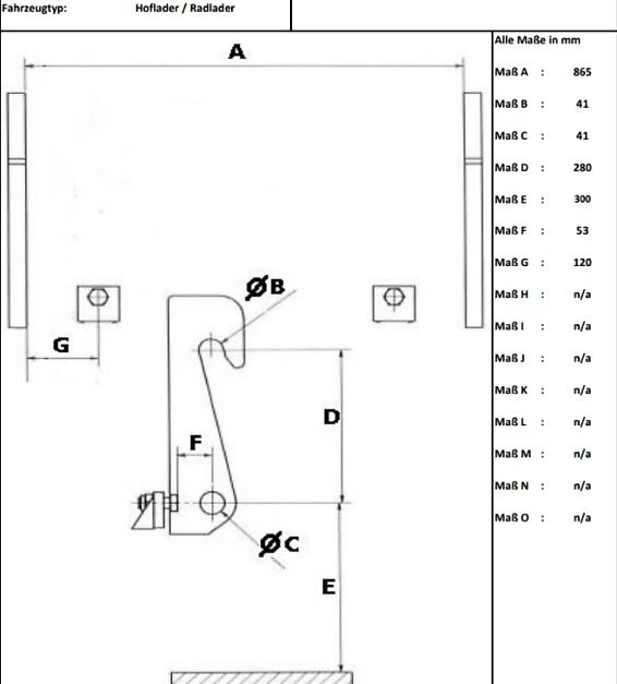 Saphir SILAGESCHNEIDZANGE SSZ 199 Kramer Allrad-Aufnahme