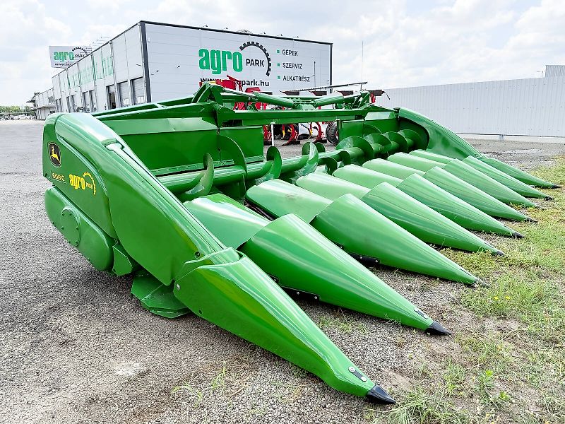 John Deere Kemper 608C 8 row corn header with folding frame for John Deere combines, chopper, stubble stomper, 75 cm row spacing, StalkMaster