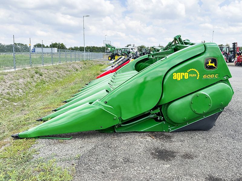 John Deere Kemper 608C 8 row corn header with folding frame for John Deere combines, chopper, stubble stomper, 75 cm row spacing, StalkMaster