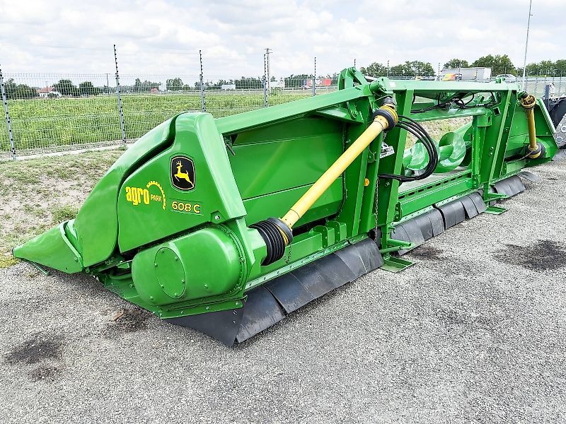 John Deere Kemper 608C 8 row corn header with folding frame for John Deere combines, chopper, stubble stomper, 75 cm row spacing, StalkMaster
