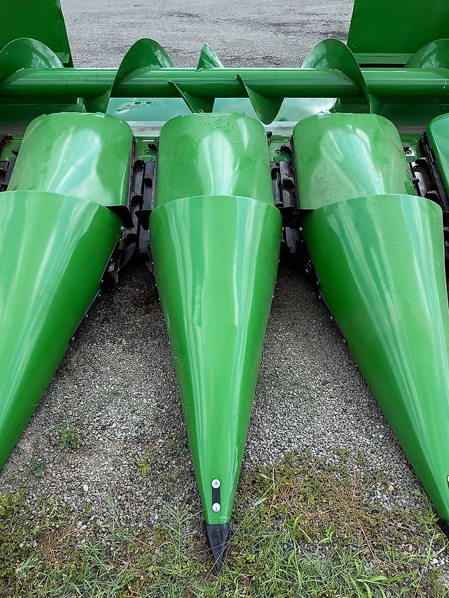 John Deere Kemper 608C 8 row corn header with folding frame for John Deere combines, chopper, stubble stomper, 75 cm row spacing, StalkMaster